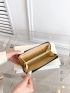 Metal Decor Long Wallet