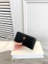 Metal Decor Long Wallet