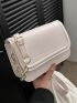 Letter Graphic Flap Square Bag