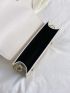 Letter Graphic Flap Square Bag