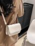 Letter Graphic Flap Square Bag