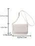 Letter Graphic Flap Square Bag