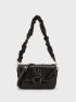Minimalist Ruched Design Shoulder Bag