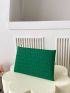 Crocodile Embossed Metal Decor Flap Envelope Bag