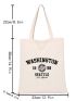 Letter Graphic Shopper Bag