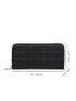 Quilted Detail Long Wallet