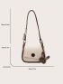 Mini Minimalist Flap Square Bag With Bag Charm
