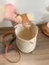 Mini Two Tone Straw Bag