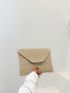 Minimalist Flap Straw Bag