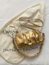 Metallic Ruched Bag