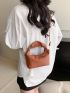 Mini Ruched Detail Hobo Bag With Bag Charm