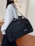 Leisure Large Capacity Nylon Travel Bag With Long Shoulder Strap