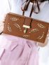 Leaf Graphic Long Wallet