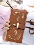 Leaf Graphic Long Wallet
