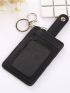 Unisex Color Portable ID Card Holder Bus Card Cover Case Office Work Key Chain Key Ring Tool