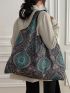 Paisley Graphic Shopper Bag Large Tote Bag