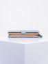 Hollow Out Leaf Graphic Long Wallet With Card Holder