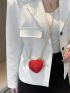 Mini Glitter Heart Design Chain Novelty Bag