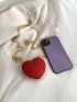 Mini Glitter Heart Design Chain Novelty Bag