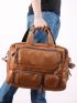 Joyir Genuine Leather Men's Briefcase Business Bag Laptop 17 Large Capacity Travel Messenger Bag Men