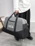 Letter Graphic Large Capacity Travel Bag