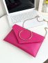 Neon Pink Flap Chain Square Bag