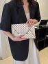Geometric Pattern Metal Decor Envelope Bag