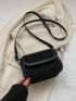Mini Rhinestone Decor Flap Square Bag