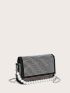 Mini Rhinestone Decor Chain Evening Bag