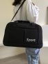 Letter Print Large Capacity Duffel Bag