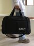 Letter Print Large Capacity Duffel Bag