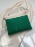 Stitch Detail Contrast Binding Envelope Bag