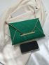 Stitch Detail Contrast Binding Envelope Bag