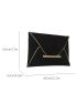 Geometric Pattern Envelope Bag Metal Decor Flap Clutches Bag