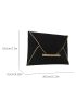 Quilted Pattern Metal Decor Envelope Bag