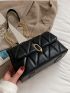 Quilted Chain Strap Flap Square Bag