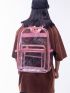 Clear Contrast Binding Functional Backpack