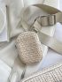 Minimalist Straw Bag With Coin Purse