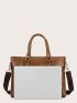 Men Letter Graphic Briefcase