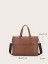 Men Letter Graphic Briefcase