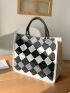 Geometric Graphic Shopper Bag