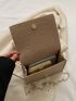 Mini Crocodile Embossed Chain Square Bag