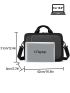 Men Letter Graphic Waterproof Briefcase