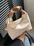 Mini Ruched Detail Hobo Bag With Bag Charm