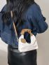 Mini Ruched Detail Hobo Bag With Bag Charm