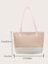 Two Tone Straw Bag