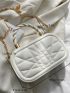 Mini Quilted Pattern Chain Box Bag