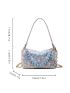 Mini Sequin Decor Chain Hobo Bag