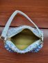 Mini Sequin Decor Chain Hobo Bag