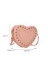 Mini Studded Decor Heart Design Novelty Bag